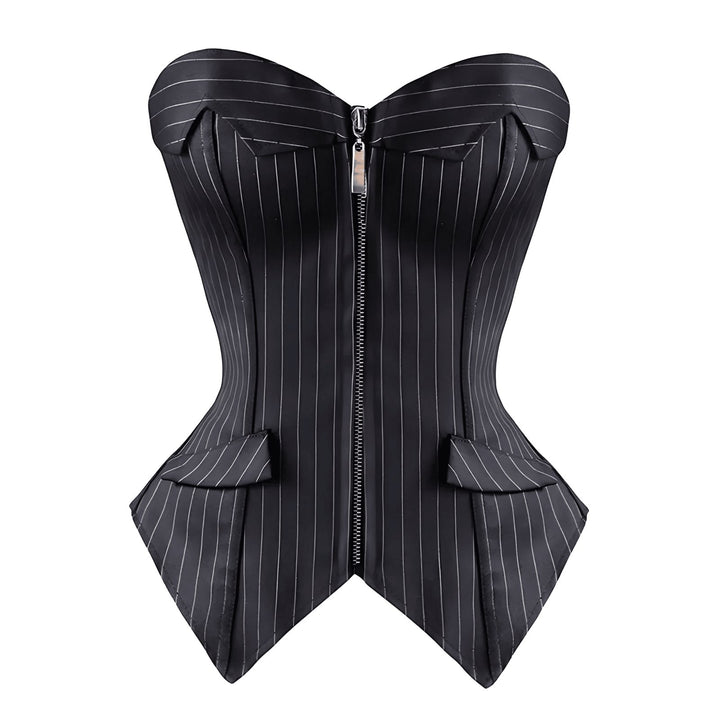 Chantal Pinstripe Corset VERITI Black XS 