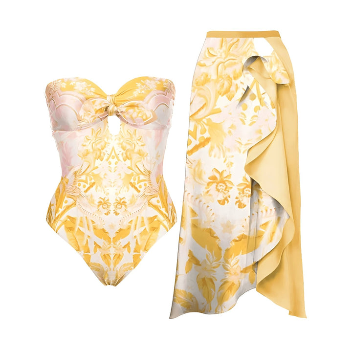 Delphine One-Piece Swimsuit and Sarong Set VERITI S 