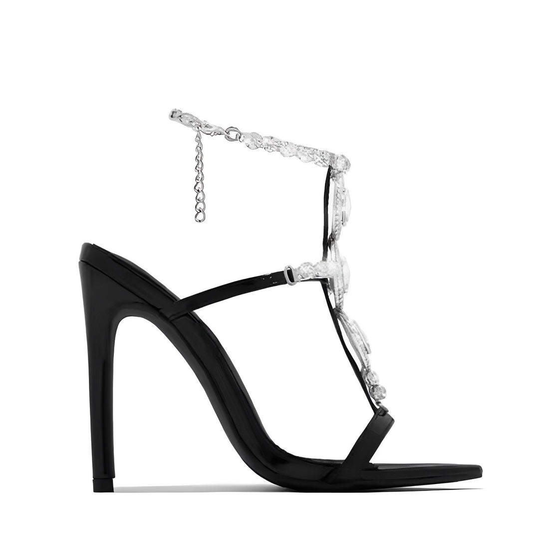 Edita Rhinestone Sandals VERITI Black 5 