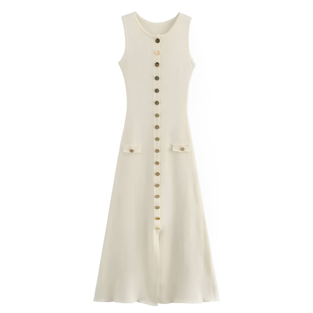 Faustine Maxi Dress VERITI Khaki S 