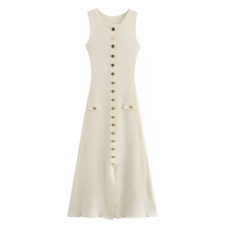Faustine Maxi Dress VERITI Khaki S 