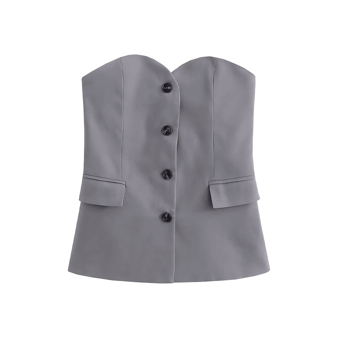 Genevieve Strapless Corset VERITI Gray S 