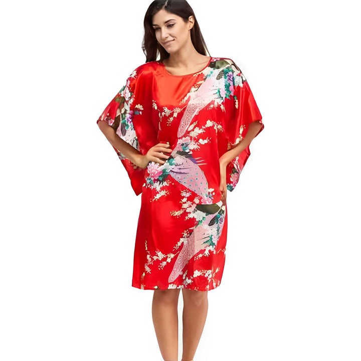 Iris Kimono Nightgown - Red VERITI 