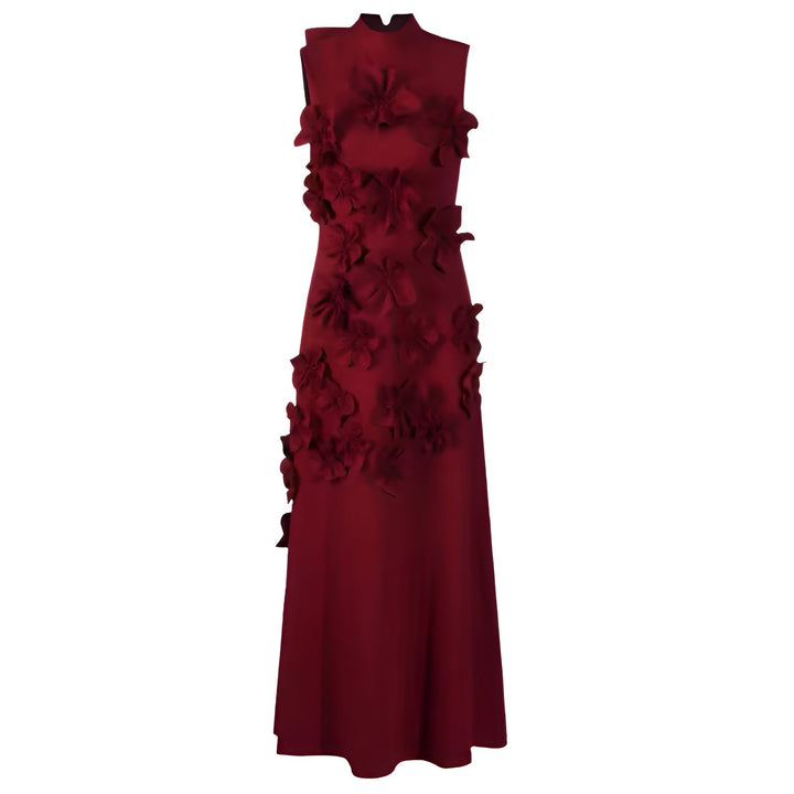 Laure Midi Dress VERITI Burgundy S 