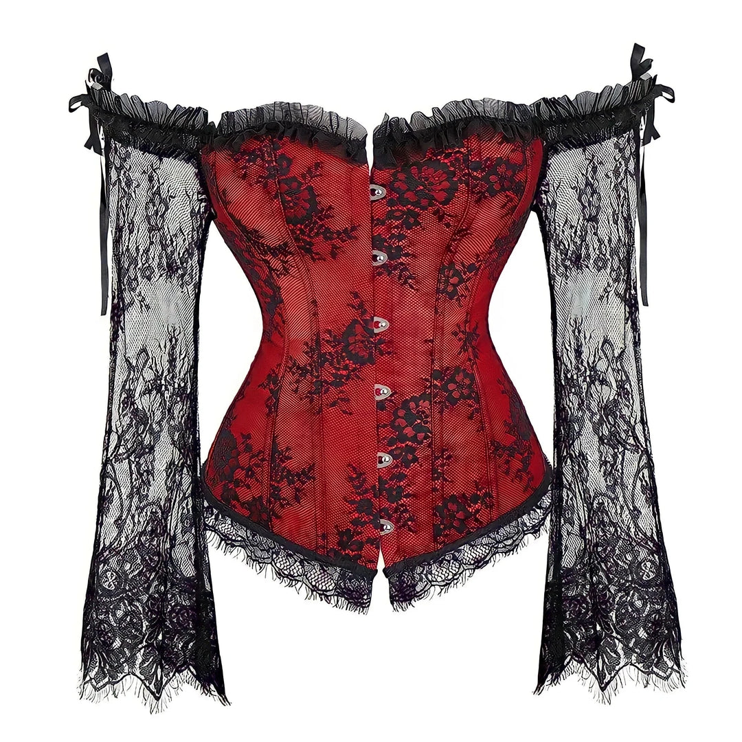 Margaux Off-Shoulder Corset Top VERITI Red S 