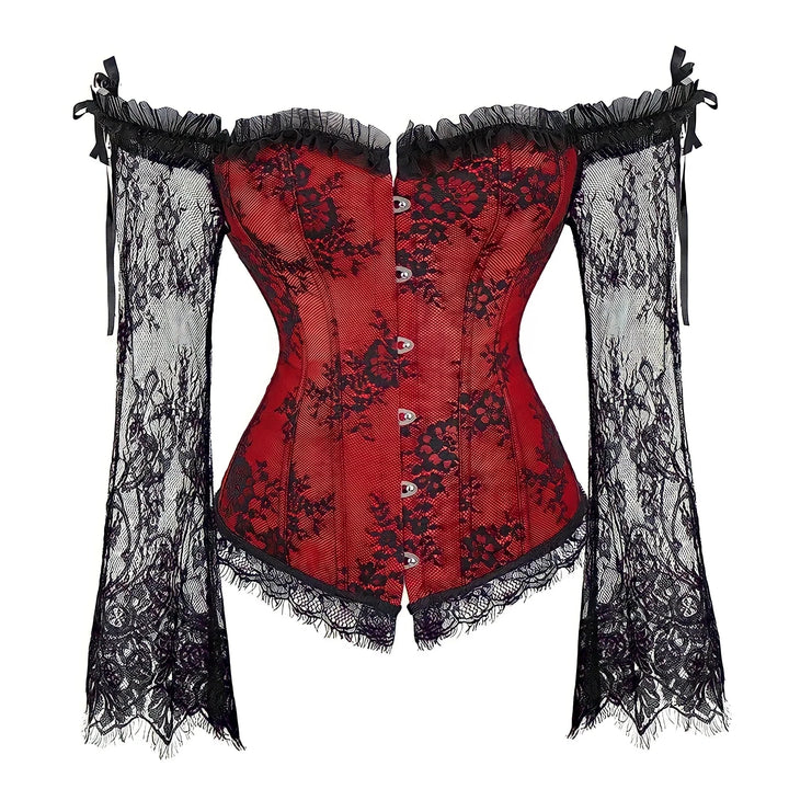Margaux Off-Shoulder Corset Top VERITI Red S 