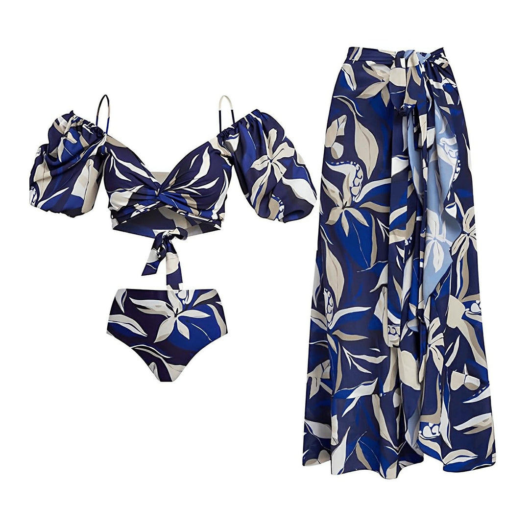 Margaux One-Piece Swimsuit and Sarong Set VERITI Short-Sleeve S 