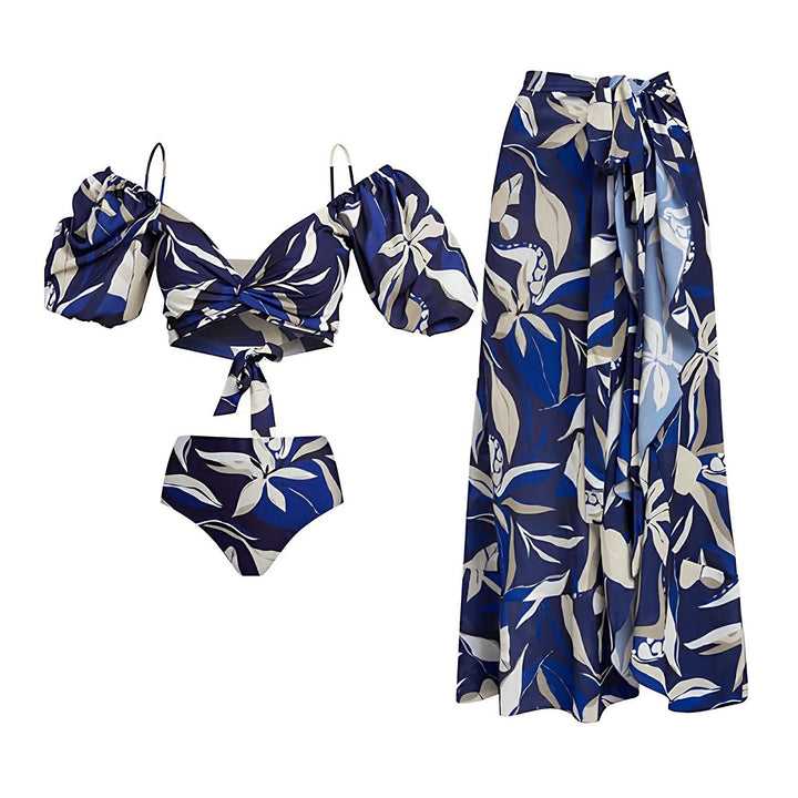 Margaux One-Piece Swimsuit and Sarong Set VERITI Short-Sleeve S 