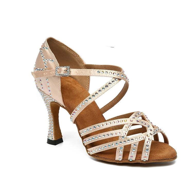 Sabine Rhinestone Sandals VERITI Beige 4.5 