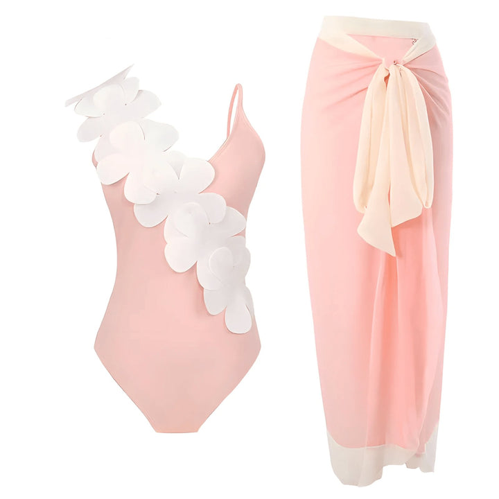 Sidonie One-Piece Swimsuit and Sarong Set VERITI Pink S 