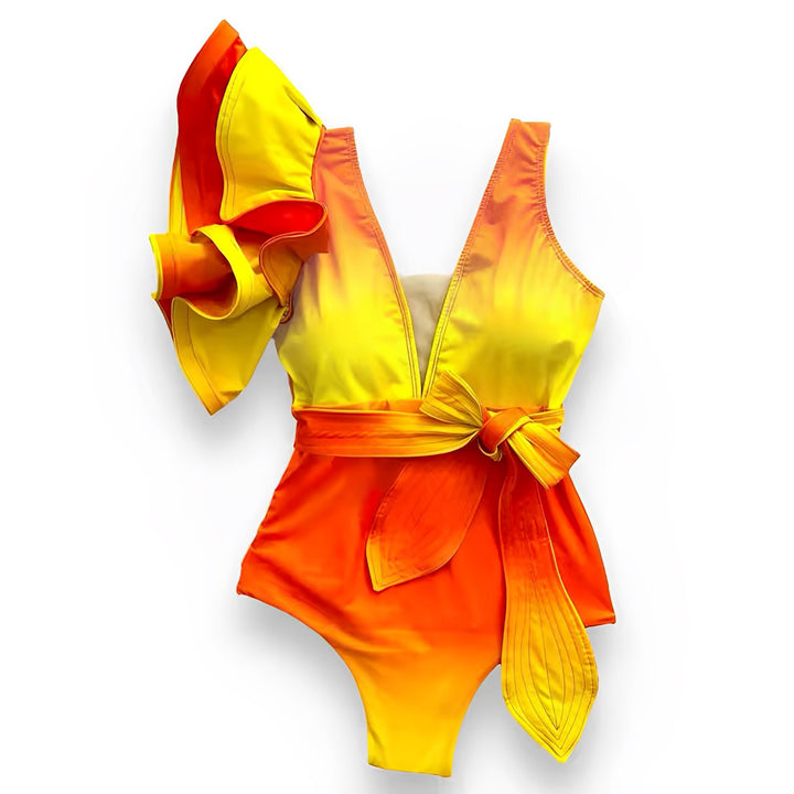 Sunset One-Piece Swimsuit and Sarong Set VERITI 