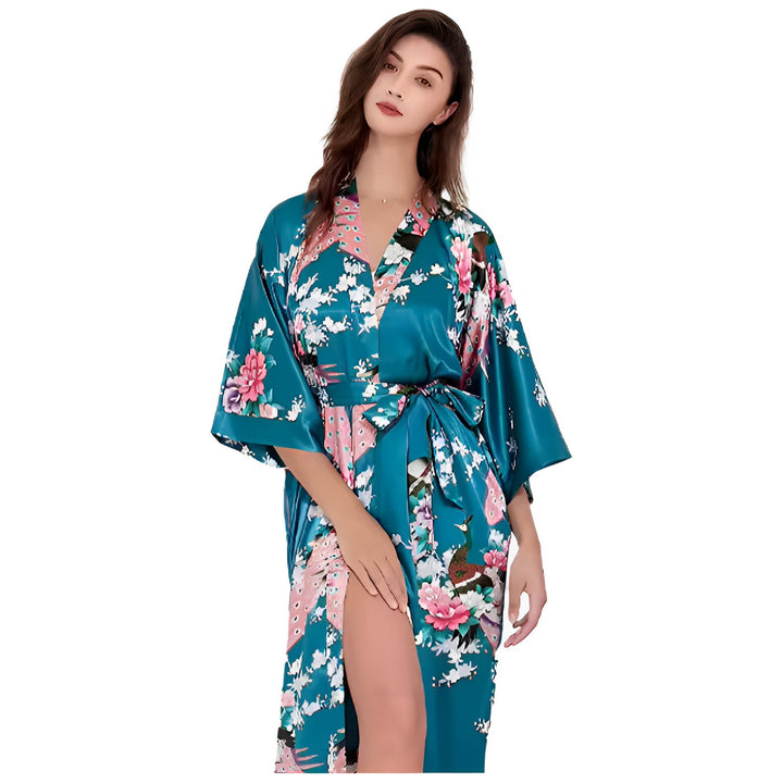 Syra Kimono Robe - Aqua VERITI 