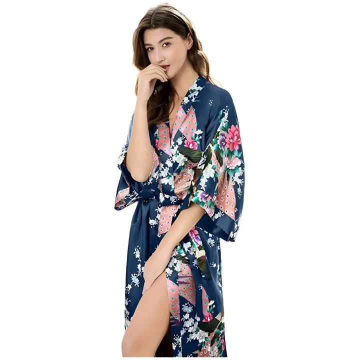 Syra Kimono Robe - Navy VERITI 