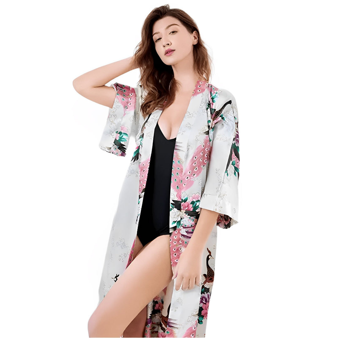 Syra Kimono Robe - White VERITI 