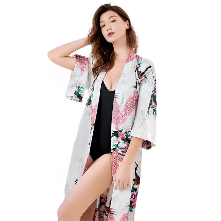 Syra Kimono Robe - White VERITI 